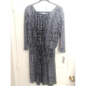 Allison Daley Dress Geometric Print 12 Petite